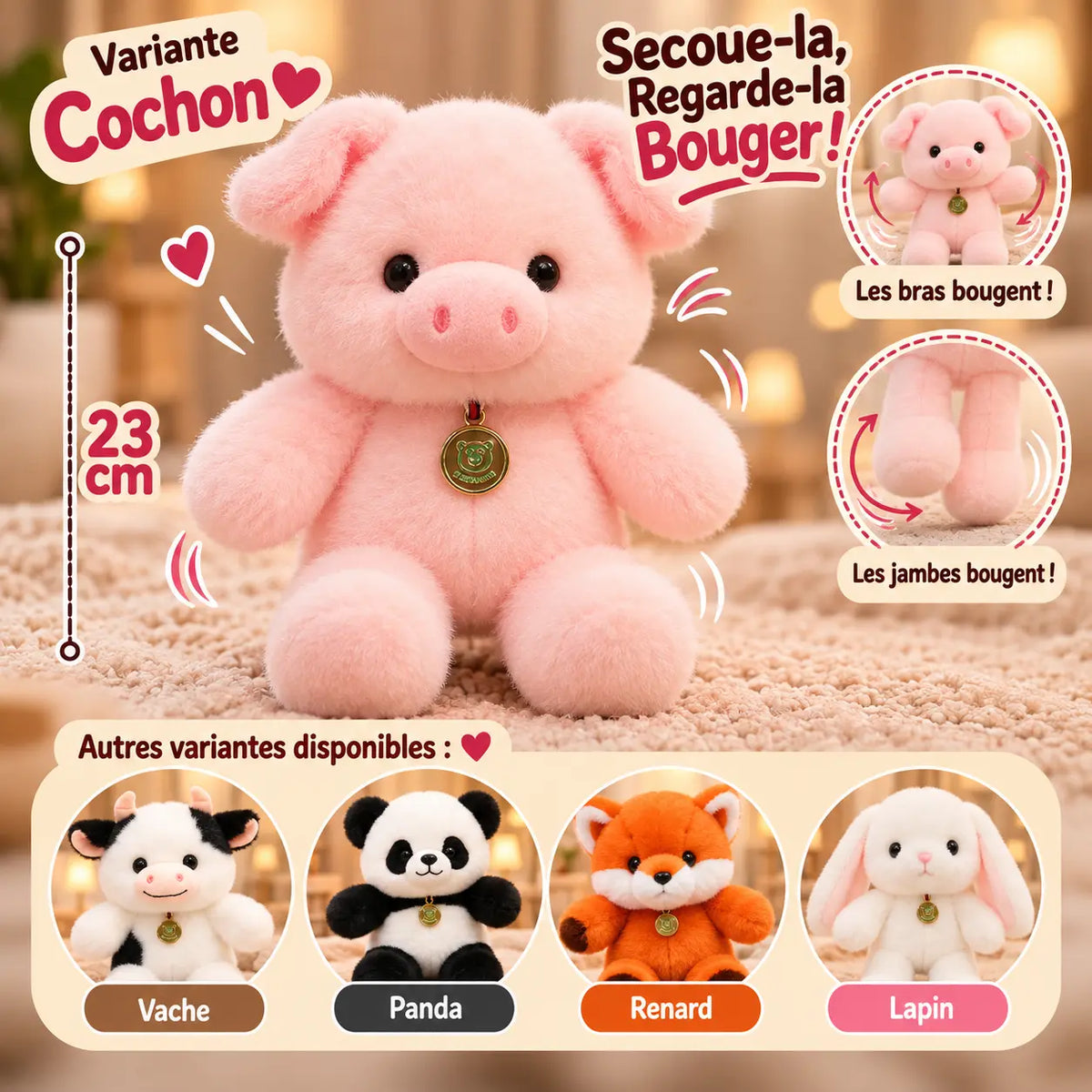 Petite peluche qui court | Floomie® Floomie