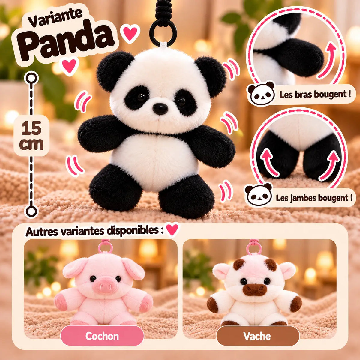 Peluche porte-clés qui court | Floomie® Floomie