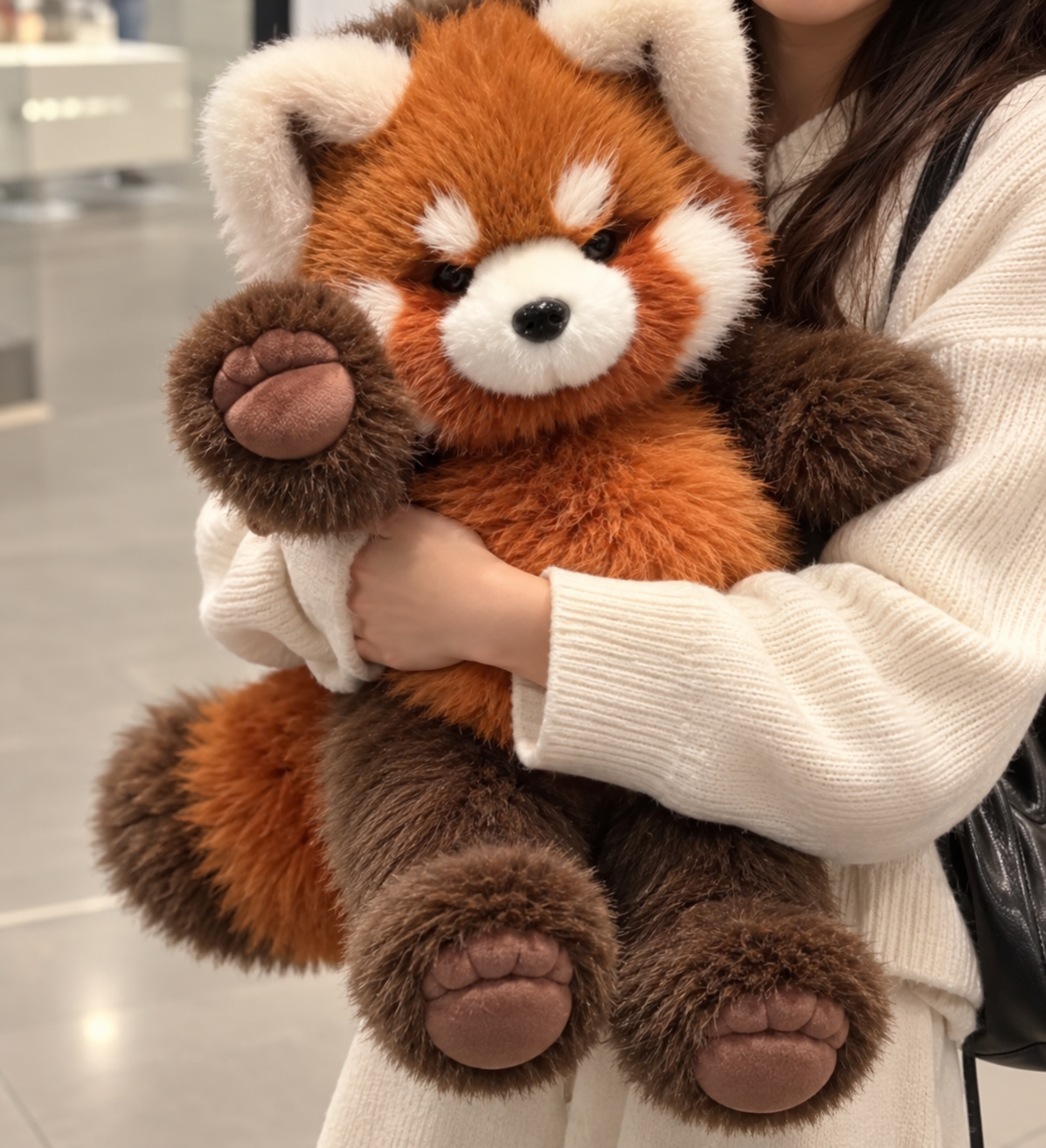 Peluche panda roux qui court | Floomie® Floomie