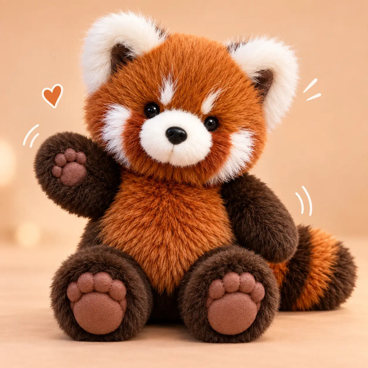 Roxy™ – La peluche panda roux qui rourt Floomie