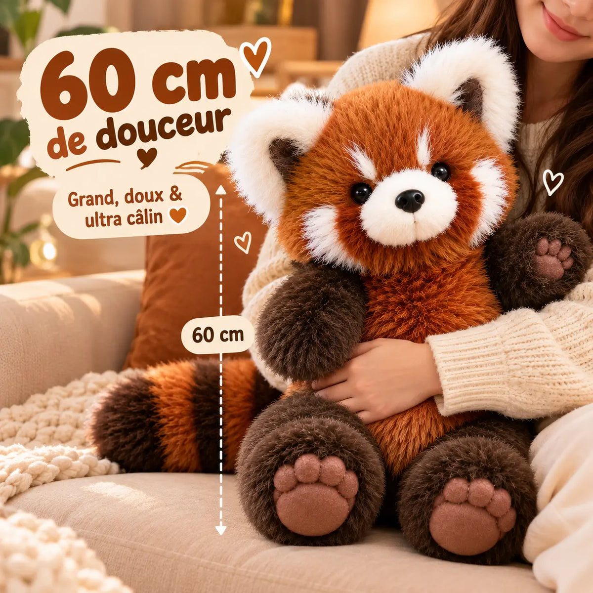 Roxy™ – La peluche panda roux qui rourt Floomie