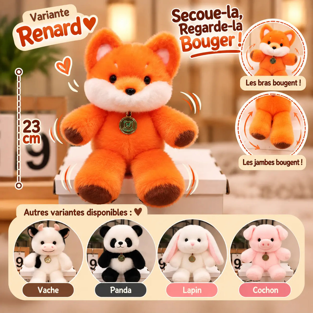 Petite peluche qui court | Floomie® Floomie