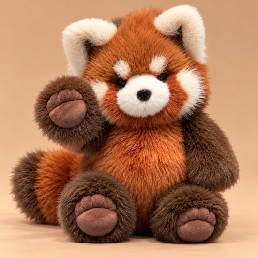 Peluche panda roux qui court | Floomie® Floomie