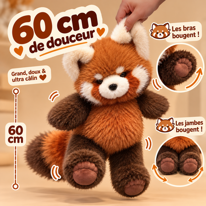Peluche panda roux qui court | Floomie® Floomie