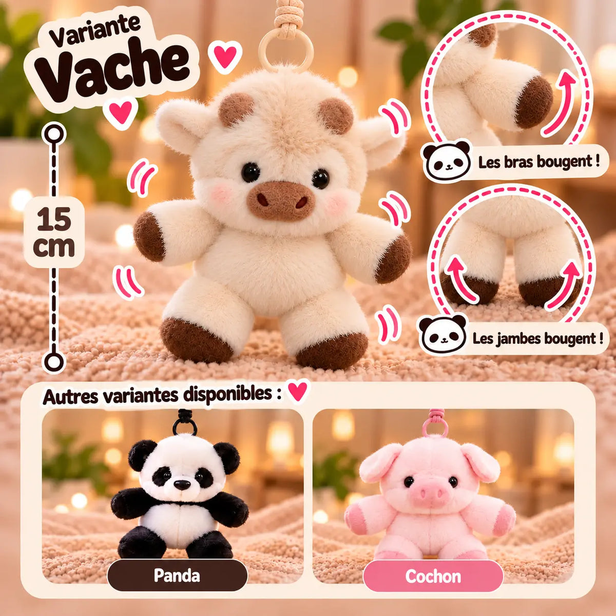 Peluche porte-clés qui court | Floomie® Floomie