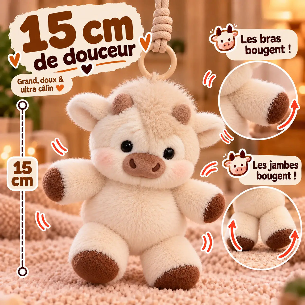 Peluche porte-clés qui court | Floomie® Floomie