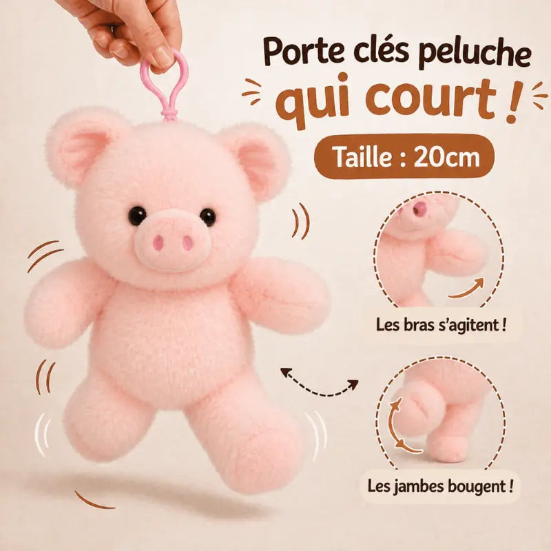 Porte clés peluche qui court | Floomie® Floomie