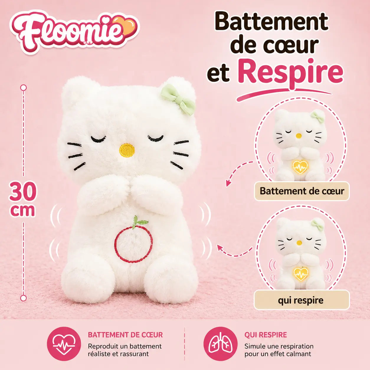 Peluche Hello Kitty qui respire | Floomie® Floomie